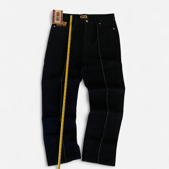 Corteiz C-Star Stitch-Down Jeans Black - size XL - Picture 2 of 6